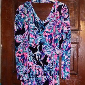 NEW PRICE***TAKING OFFERS***XL OLIVE DRESS IN BRIGHT NAVY CAUGHT UP